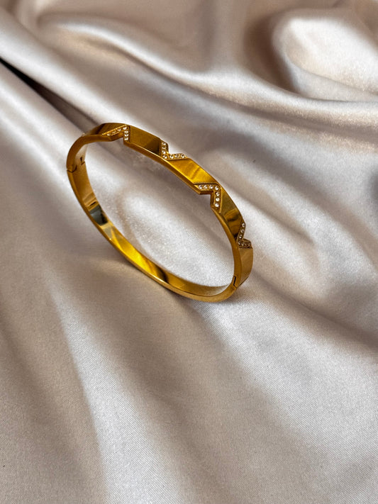 Bracelet géométrique avec strass